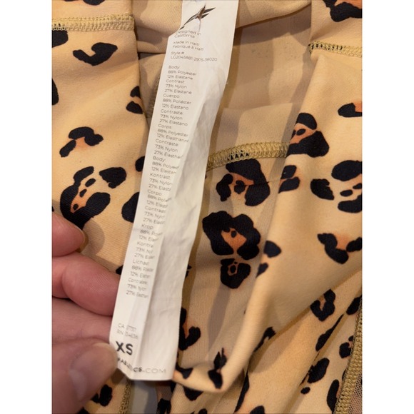 Fabletics Leggings Womens XS Cheetah Print Power Hold Skinny Ankle Crop Pants - Picture 5 of 8